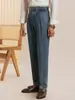 Pantalones Rectos de Cintura Alta Estilo Retro Nápoles Otoño e Invierno Estilo Japonés Casual Denim Lavado Resistente