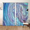 Cortinas Personalizadas con Patrón Abstracto de Flujo Morado Claro, Cortinas de Balcón Elegantes y de Lujo con Estampado Digital Oscurecedoras, Una Pieza Envío Directo