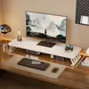 Soporte para monitor de computadora de escritorio, soporte para pantalla, organizador de escritorio de oficina, esencial para estación de trabajo, estante de almacenamiento y organización