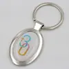 Chaveiro de Epoxy Adesivo Logo Liga de Zinco Publicidade Código QR Personalizado Pequeno Presente Personalização Criativa