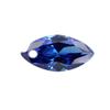 Huagang Gem Único Furo Olho de Cavalo Zircônio Azul Pedra Nua Atacado Folha Em Forma de Safira Zircônio Safira Artificial Jóias
