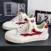 2026 Novos Tênis Masculinos de Lona com Solado Grosso Color Block Casuais para Skate Versáteis Tendência de Rua Cano Baixo Tênis Esportivos Masculinos