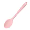 Colher de Silicone Resistente a Altas Temperaturas em Estoque, Silicone de Grau Alimentício, Adequada para Estudantes e Crianças, Colher Pequena Densa, Colher Colorida para Misturar Salada