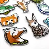 Pegatinas de tela de dibujos animados autoadhesivas pegatinas de animales pegatinas decorativas para ropa parche de tela para reparación de ropa DIY pegatinas de tela mochila autoadhesiva