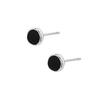 Aretes Redondos Negros Simples para Mujer Pequeños Distintivos de Círculo Geométricos Moda para Hombre Elegantes Diarios Aretes de Clavo
