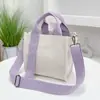 Bolsa de Lona Hombro Cruzada Portátil Estilo Coreano Artística Pequeña Fresca Moderna Versátil Bolsa para el Almuerzo Viajero Nuevo Estilo Cabello