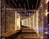 As regras europeias e americanas conduziram a cortina da corda da lâmpada do festival do casamento luzes decorativas 3*3 medidores 300 luzes da cortina luzes da corda luzes de piscamento