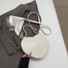 Coreia do Sul Ins Moda Personalizada Bolsa de Mão para Transporte Amor 2024 Inverno Nova Chegada Moda All-Match Bolsa de Ombro Nicho Bolsa Feminina