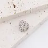 2025 Nuevo Pulsera de Cuentas Separadas Flor Azul Quemada Calada Plata Oro con Goteo de Aceite Agujero Grande Accesorios de Joyería DIY