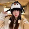 El Sombrerito Hace Ruido Cuando lo Aprietas, un Sombrero Lindo y Súper Adorable de Pingüino para Padre e Hijo para Invierno, Sombrero Espesado y Cálido que Protege los Oídos para Niños y Niñas