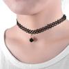 Renda europeia e americana Harajuku joias vazadas moda criativa pingente quadrado preto colar feminino AliExpress venda quente