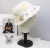 Sombrero de Cubo de Otoño e Invierno Sombrero de Cubo Cálido Japonés Dulce de Estrella Suave Versátil Liso Adelgazante de Cara Sombrero de Pescador de Felpa