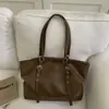 Bolso tote nuevo estilo retro 2026 para mujer, con gran capacidad, diseño elegante, color liso y adecuado para ir al trabajo y uso diario