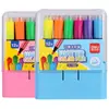 Deli 70655 Plumas de Acuarela para Estudiantes de Primaria con Sellos, Plumas de Colores Lavables para Dibujar a Mano Infantil 36 Colores