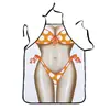 Avental de Natal Mais Quente da Amazon Avental Sexy de Renda de Biquíni para Homem Musculoso Avental de Desenho Animado Casal Festa Cobertura