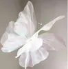 Decoración de Hotel para Boda Decoración de Boda Flor Mariposa 3 Cabezas Orquídea Mariposa de Seda Flor Guía de Camino Material en Stock Suministros de Boda