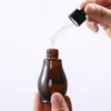 Fábrica de Origen en Stock Botella de Vidrio Marrón de 20 ml Forma de Calabaza Única para Aceite Esencial Botella de Vidrio con Gotero de 30 ml Botella Secundaria para Aceite Esencial