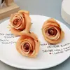 Flores Rosa Europeia de Seda Decoração de Cena de Casamento Flores Artificiais Enfeites DIY Flores Biomórficas Acessórios Feitos à Mão