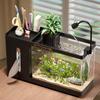 Acuario de Escritorio Seleccionado Cuidadosamente Caja de Pañuelos Creativa para Escritorio de Oficina Tanque de Peces Dos en Uno Conjunto Completo de Paisajismo Tanque Ecológico