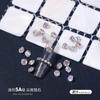 Acessórios para Unhas de Zircônia Colorida Fogo Quadrado Branco Irregular com Fundo Pontiagudo Gota Marquise Transfronteiriço Mini Pequeno Venda por Atacado Estilo Leve de Luxo