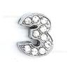 Ouro Prata com Diamante Fivela de Sapato de Liga Metálica Digital Flor de Sapato Furo Fivela Decorativa de Sapato Exportação Amazon