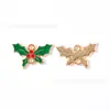 Navidad Aleación Esmalte DIY Accesorios Papá Noel Campana Bastón Pulsera Pendientes Colgante Hecho a Mano