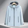Chaqueta de moda de color liso en bloques de color de una sola capa para hombres y mujeres, abrigo para senderismo al aire libre, sudadera con capucha para hombre, ropa de trabajo, personalizable