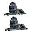 Venda Direta Animal de Cobre Escultura de Leão de Cobre Altura 1,8m Estilo Europeu Huifeng Lion Company Ornamentos Artesanais para Entrada de Banco