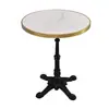 Mesa de Comedor Francesa Restaurante Occidental Mesa de Mármol de Roca Cafetería Tienda de Té con Leche Balcón Jardín Mesa y Silla de Ratán para Exteriores
