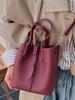 Bolso Satchel Sencillo de Nicho Bolsa Cesta de Verduras para Mujer 2025 Otoño Nuevo de Gran Capacidad para Viajar en Transporte Público Bolso Cubo de Hombro Único Cruzado