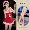 Ropa Íntima Sexy Luna Privada Puro Deseo Navidad Año Nuevo Bata Europea y Americana Cos Santa Claus Tentación Abstinencia Camisón Sexy