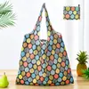 Bolsa de compras plegable de gran capacidad, bolso de mano portátil para supermercado, impresión de logotipo, bolsa de almacenamiento 190T, directo de fábrica
