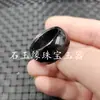 Anillo grande de jade ágata negro anillo ancho de calcedonia anillo de jade anillo de cuentas de Buda anillo de correr fábrica de joyería de jade lote