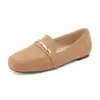 Zapatos Planos Casuales de Gamuza Estilo Nuevo 2026, Mocasines Simples de Punta Cuadrada Baja, Zapatos de Vestir Individuales Profesionales, Tallas Grandes 40-48