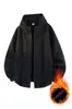 Sudadera cárdigan para hombre estilo 2026, chaqueta con capucha versátil de corte holgado para primavera y otoño, marca de tendencia americana, top de color liso con patchwork