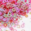 Accesorios hechos a mano para bricolaje, lentejuelas redondas de 5 mm para decoración de uñas, material de relleno de láminas láser de limo de barro de cristal