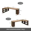 Escritorio de Computadora Simple Banco de Trabajo de Esquina Escritorio de Oficina de Tronco Mesa Doble de Estudio en Forma de L Escritorio de Madera Maciza Librero Integrado