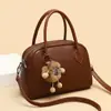 Bolsa Transversal de Ombro Único de Inverno, Bolsa Boston de Couro Vegetal, Nova Bolsa Transversal Simples de Ombro Único, Bolsa Elegante para Mulheres