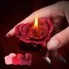 Velas de Baixa Temperatura em Formato de Coração Florido para Provocar e Flertar, Cera que Goteja com Aroma de Rosa, 45 Graus, Não Machuca a Pele, Dropshipping Disponível