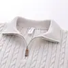 Suéter Grueso 2026 con Cuello Medio Alto para Hombre, Cuello con Cremallera Versátil, Tejido Jacquard Moderno, Capa Base de Punto Casual y Cálida