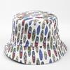 Sombrero de Pescador Estampado de Flores de Colores Europeos y Americanos 55 Colores Doble Cara para Mujer Primavera y Verano Hoja Animal Dibujos Animados Protector Solar Sombrilla Sombrero de Cubo