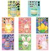8 hojas/set Collage de Pascua conejo pollo dibujos animados lindo graffiti personalizado DIY pegatinas para decoración de equipaje