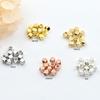Color Oro 18K Preserva el Color Cuentas Facetadas Corte poligonal Cuentas Sueltas Cuentas Espaciadoras Cuentas Rombo Accesorios para Cuentas y Joyería