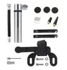 Bomba de aire de aleación de aluminio, kit de reparación de llantas universal portátil para bicicletas de montaña y de carretera, herramienta de inflado de emergencia