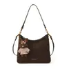 Bolso de Hombro de Cuero Suave de Moda para Viajes Diarios, Bolso de Hombro Tipo Cubo para Oficinistas, Bolso Tote Versátil de Moda Casual Elegante de Nicho