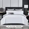 Hotel Cinco Estrelas Pousada Branco Conjunto de Quatro Peças Edredom de Algodão Roupa de Cama Capa de Edredom de Linho Lençóis