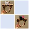 Tiara Fofa de Pelúcia com Estampa de Leopardo, Alto Valor Estético, Tiara de Gatinho Exquisita para Lavar o Rosto, Maquiagem e Higiene Pessoal, Novo Modelo 2026