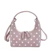 Bolsa de mão com design exclusivo de bolinhas para mulheres, nova bolsa transversal da moda outono 2026, um estilo super popular para carregar itens pequenos