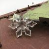 Cortina Transparente Pequeña de Copos de Nieve DIY Colgante Accesorios de Navidad 6cm Seis Pétalos Simulación de Copos de Nieve de Cristal Decoraciones