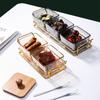 Plato de Frutas de Vidrio Fragmentado de Celebridad de Internet para el Hogar, Sala de Estar, Snack, Caramelo, Plato para Aperitivos, Comercial, ktv, Caja de Almacenamiento de Alto Valor de Color